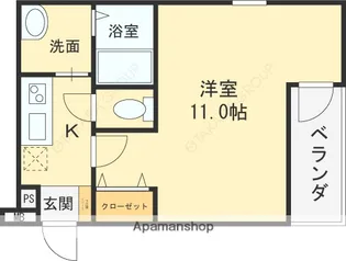 フジパレス深江橋Ⅵ番館【3階】の間取り