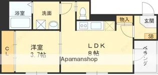 ハーモニーテラス諏訪【3階】の間取り
