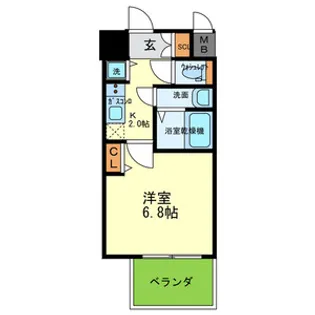 大阪府大阪市東成区中本1丁目【マンション】の間取り