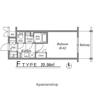 1Kの間取り画像