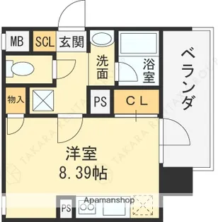 METROSA南森町【7階】の間取り