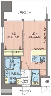 プレジオ城北【8階】の間取り