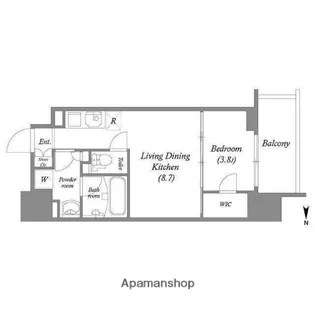 エル・セレーノ天満橋【0201号室】の間取り