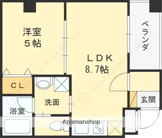 レクラン放出東【805号室】の間取り