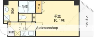 レクラン放出東【9階】の間取り