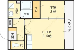 ハナミズキ【3階】の間取り