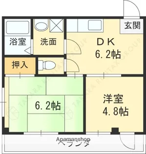 レジスコート今津中【3階】の間取り