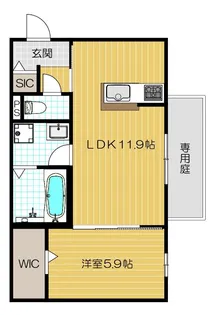 ルナメゾン【A101号室】の間取り