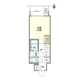 バウスフラッツ新大阪【0605号室】の間取り