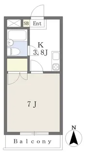 1Kの間取り画像