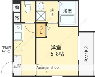 フジパレス緑橋WEST【1階】の間取り