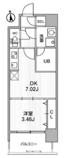 SK RESIDENCES 放出(旧LADOUCEUR放出)【6階】の間取り