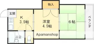 ハイツ北之町B棟【303号室】の間取り