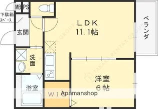 フジパレス東中浜【2階】の間取り