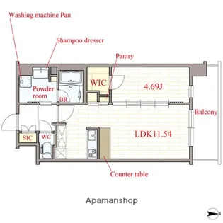 大阪府大阪市福島区吉野4丁目【マンション】の間取り