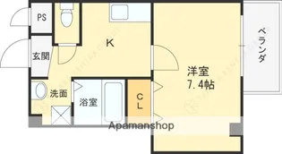 ヴィラナリー放出【6階】の間取り