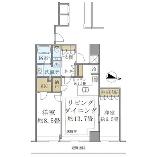 Brillia Tower堂島【46階】の間取り