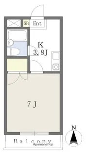 1Kの間取り画像