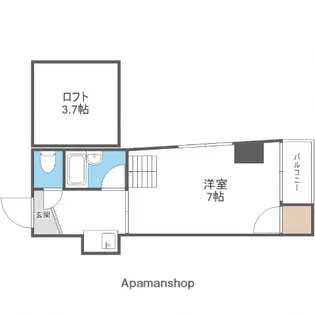 ボンジュールビル【5階】の間取り