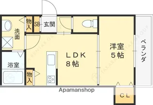 ロータス鴻池【2階】の間取り