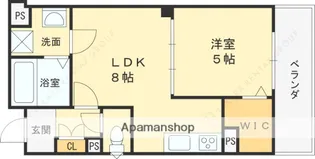 ピレーネ諸福【201号室】の間取り