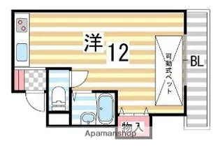 1Rの間取り画像