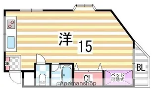 1Rの間取り画像