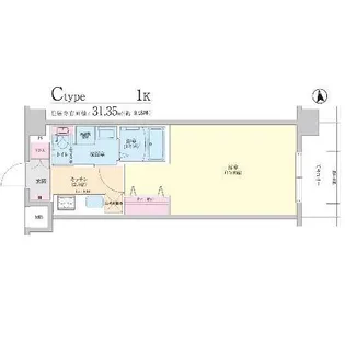 1Kの間取り画像
