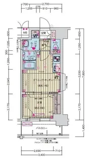 プレサンス天神橋筋六丁目ヴォワール【0302号室】の間取り