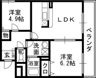 グランソレイユ【3階】の間取り