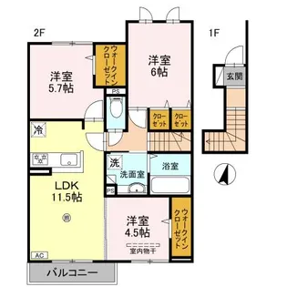 Ranunculus【2階】の間取り