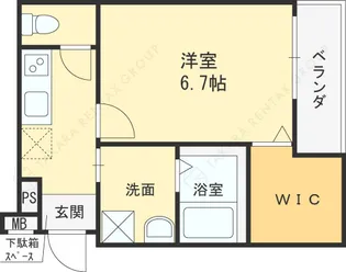 フジパレス野崎?番館【1階】の間取り