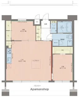 プレジオ東三国【9階】の間取り