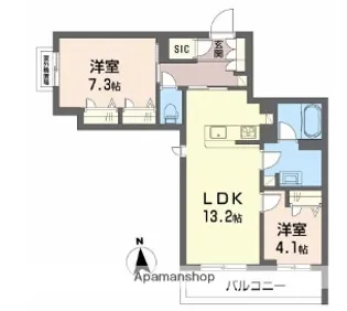 ブライラント【3階】の間取り