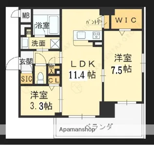 Moruan Residence【3階】の間取り