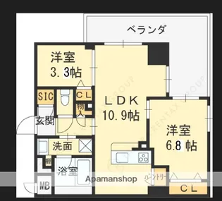 Moruan Residence【1階】の間取り
