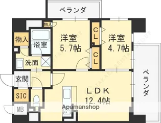Moruan Residence【6階】の間取り