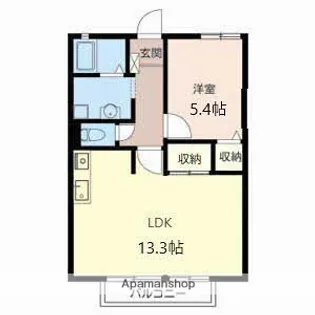 ハイツ華の元【2階】の間取り