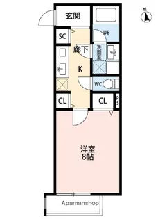 大阪府大阪市鶴見区鶴見3丁目【アパート】の間取り