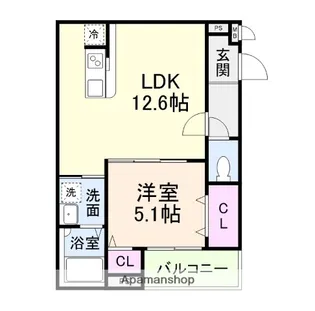 JTレジデンス徳庵【1階】の間取り