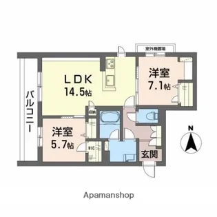 シャーメゾンタニガワ【3階】の間取り