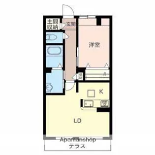 グラスグリーンはいづか【1階】の間取り