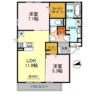 レジェンド深野【2階】の間取り