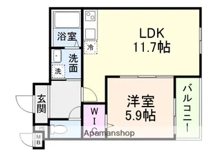 ヴェルメゾン南郷【3階】の間取り