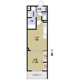 フォレストクリエオーレ諸口【2階】の間取り
