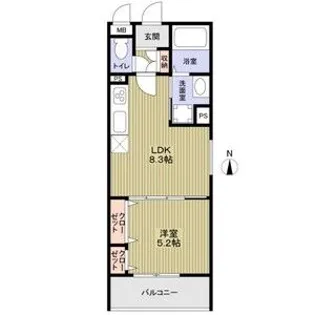 フォレストクリエオーレ諸口【3階】の間取り