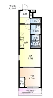 フジパレス鴫野東ウエスト【3階】の間取り