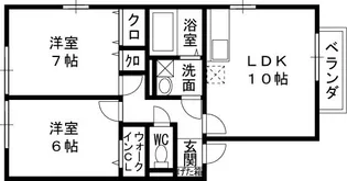 メルベーユ高井田【2階】の間取り