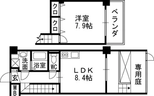 CITY SPIRE鶴見【109号室】の間取り