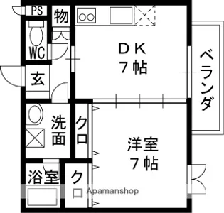 アンスプランドゥール【2階】の間取り